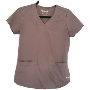 Grey's Anatomy Barco Evolve Stretch Women's XS Driftwood Scrub Top EUC
